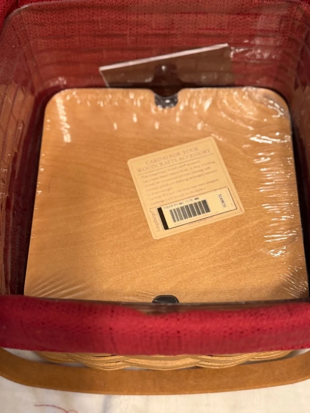 Longaberger Picnic Tote, Liner, Protector and Riser